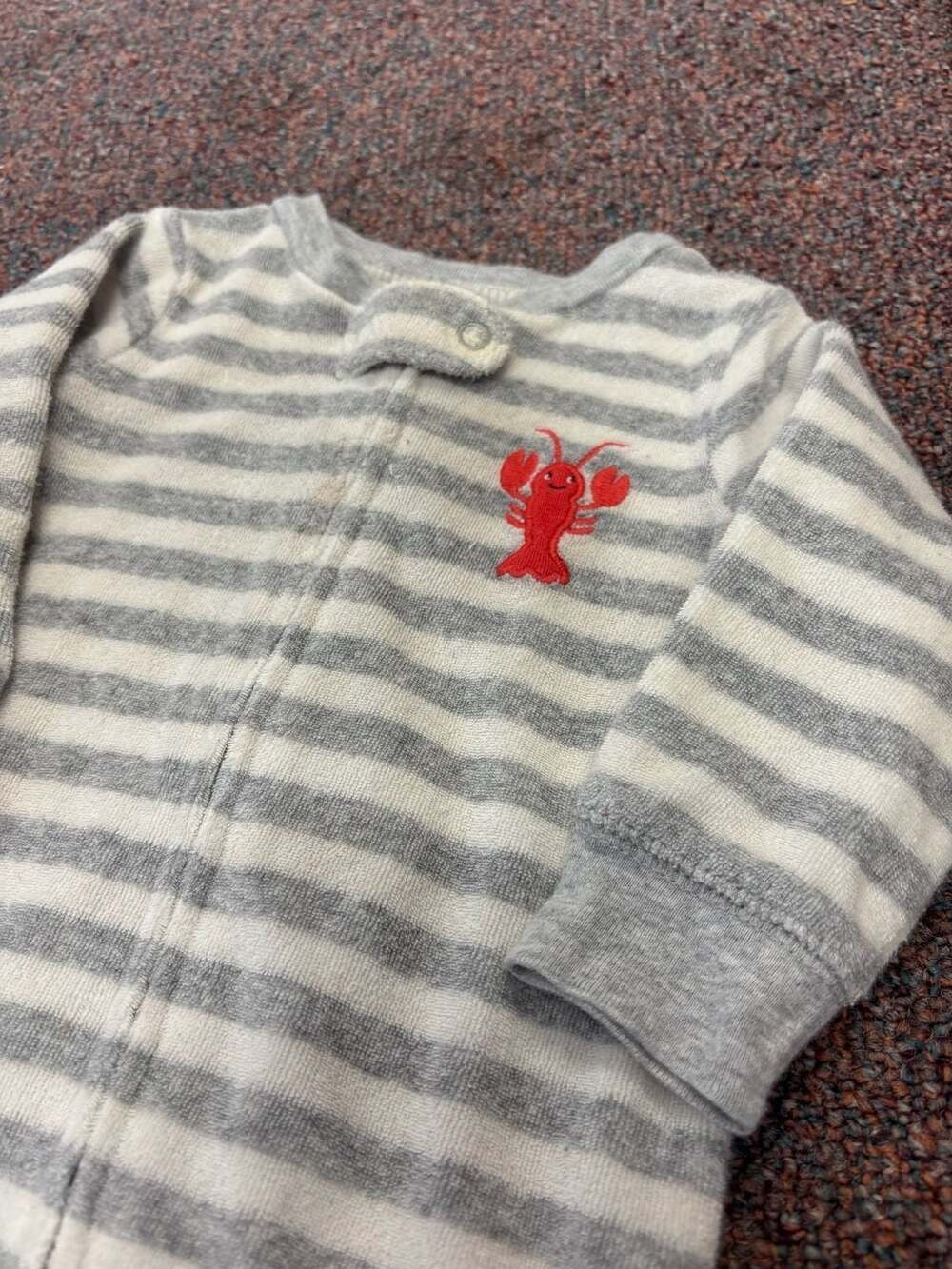Carter'S Fleece Sleeper Size 6 Months Lobster